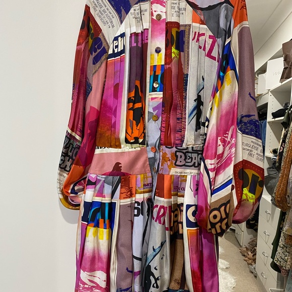 Zimmermann pink poster mini dress sz0 or sz6aud, as new, no faults - Picture 8 of 9